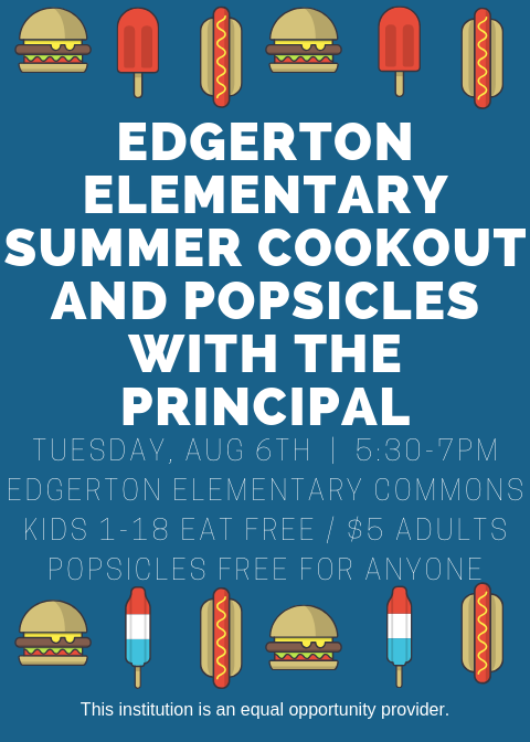 Summer Cookout and Popsicles with the Principal