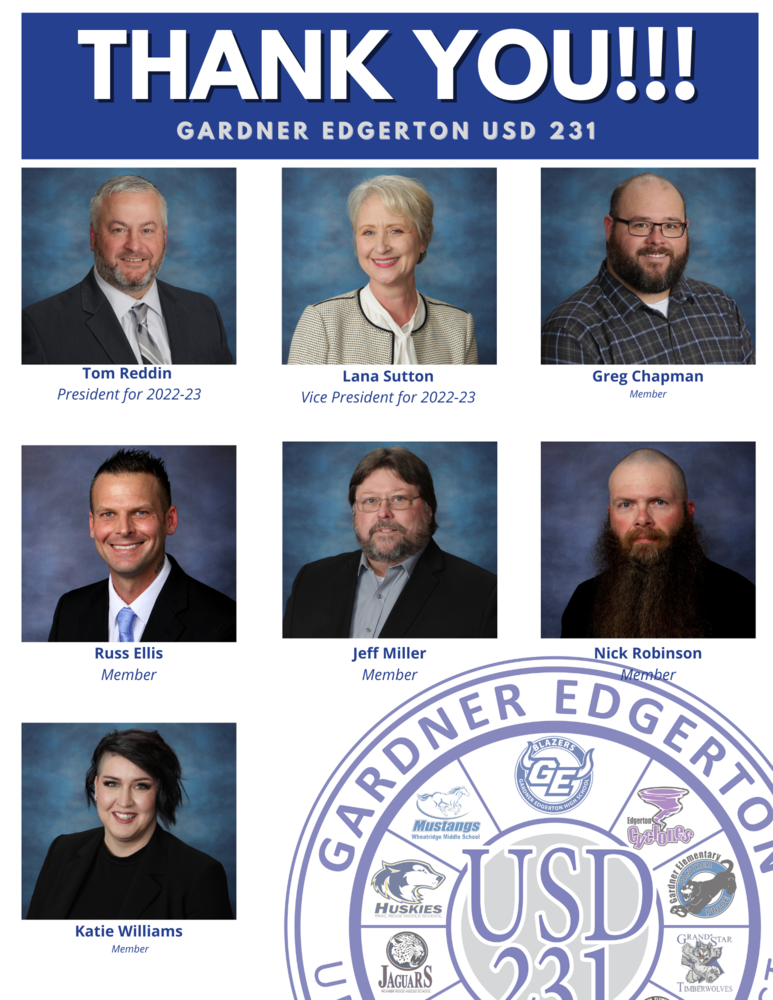 Board of Education Appreciation Month Gardner Edgerton School