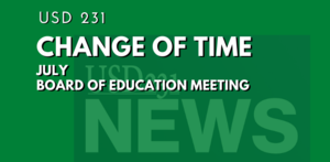 July Board Meeting Time Change