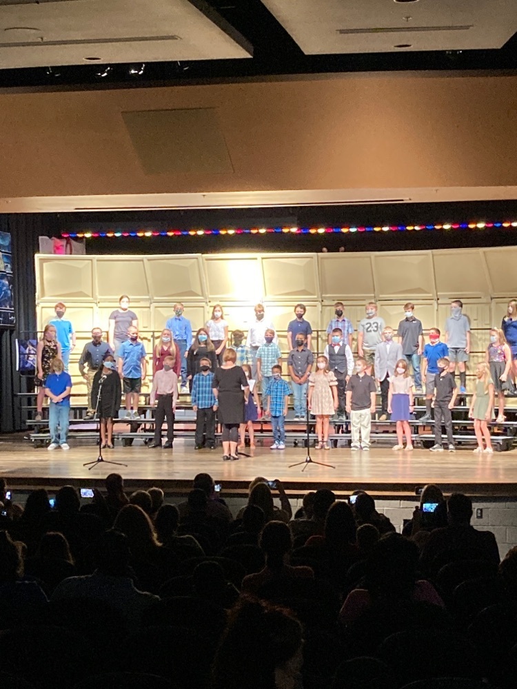 Great job 5th and 6th grade first quarter vocal music students. Thank you Mrs. Sawchak and Ms. More !